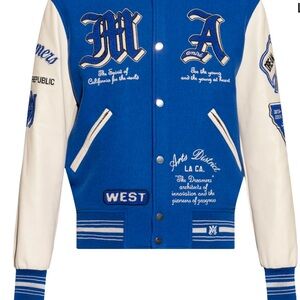 Blue and White Varsity Jacket